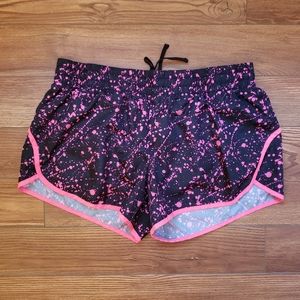 Danskin Womens XL black and pink running shorts